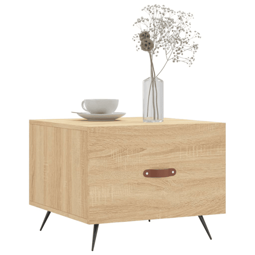 Mesa de Centro, Mesa baixa, 50x50x40 cm derivados de madeira carvalho sonoma