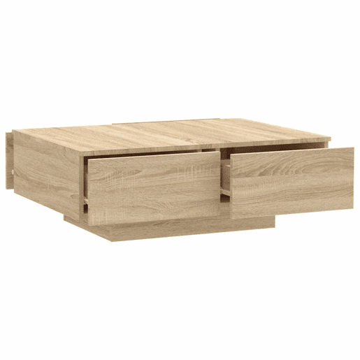 Mesa de Centro, Mesa baixa, 90x60x31 cm derivados de madeira carvalho sonoma