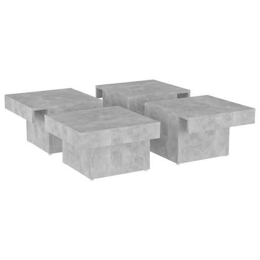 Mesa de Centro, Mesa baixa, 90x90x28cm derivados de madeira cinzento cimento
