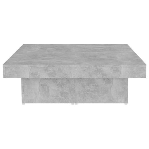 Mesa de Centro, Mesa baixa, 90x90x28cm derivados de madeira cinzento cimento