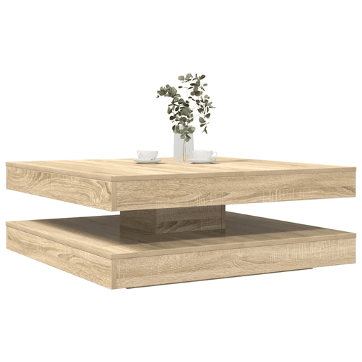 Mesa de Centro, Mesa baixa, rotativa a 360graus 90x90x34,5cm carvalho sonoma Mesa de Centro, Mesa baixa, rotativa a 360graus 90x90x34,5cm carvalho sonoma