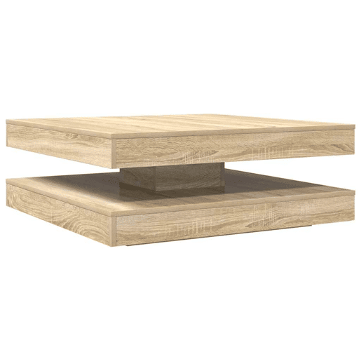 Mesa de Centro, Mesa baixa, rotativa a 360graus 90x90x34,5cm carvalho sonoma Mesa de Centro, Mesa baixa, rotativa a 360graus 90x90x34,5cm carvalho sonoma