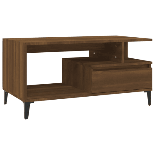 Mesa de Centro, Mesa baixa, 90x49x45 cm derivados de madeira carvalho castanho Mesa de Centro, Mesa baixa, 90x49x45 cm derivados de madeira carvalho castanho