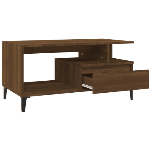 Mesa de Centro, Mesa baixa, 90x49x45 cm derivados de madeira carvalho castanho Mesa de Centro, Mesa baixa, 90x49x45 cm derivados de madeira carvalho castanho