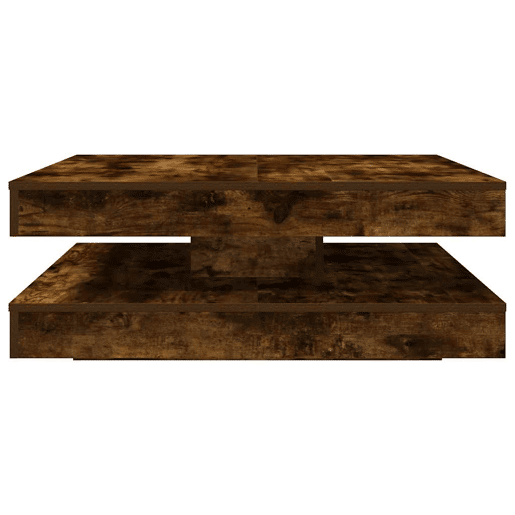 Mesa de Centro, Mesa baixa, rotativa a 360graus 90x90x34,5cm carvalho fumado