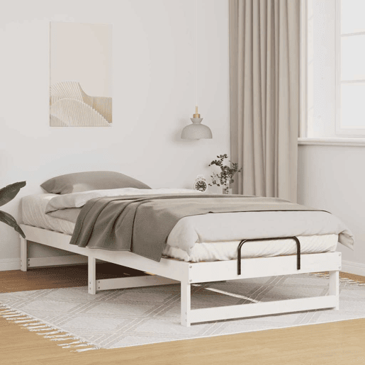 Estrutura de cama de solteiro - Branco 100 x 220 cm
