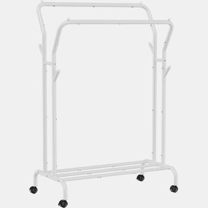 CABIDE DE ROUPA COM RODAS, branco