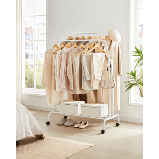 CABIDE DE ROUPA COM RODAS, branco CABIDE DE ROUPA COM RODAS, branco