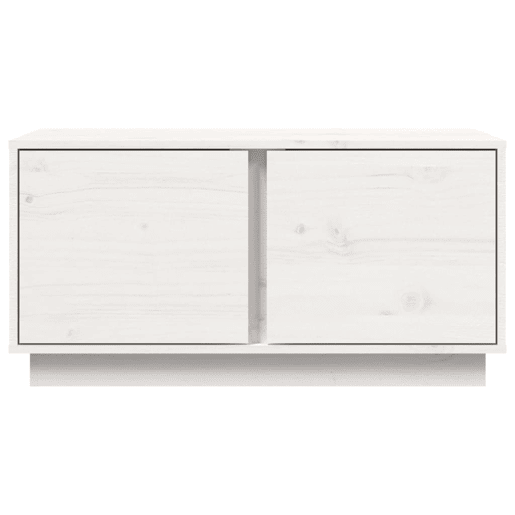 Mesa de Centro, Mesa baixa, 80x50x40 cm madeira de pinho maciça branco