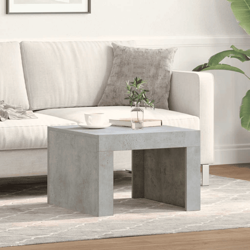 Mesa de Centro, Mesa baixa, 50x50x35 cm derivados de madeira cinzento sonoma