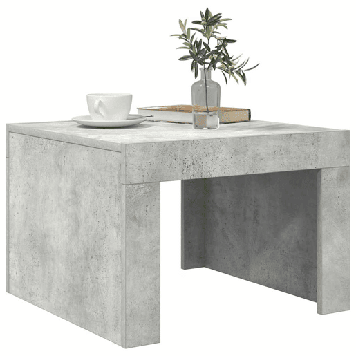 Mesa de Centro, Mesa baixa, 50x50x35 cm derivados de madeira cinzento sonoma