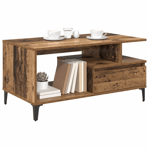 Mesa de Centro, Mesa baixa, com gaveta Madeira Antiga 90 x 49 x 45 cm