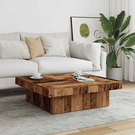 Mesa de Centro, Mesa baixa, 90x90x28 cm derivados de madeira madeira velha