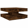 Mesa de Centro, Mesa baixa, rotativa a 360graus 70x70x34,5cm carvalho fumado