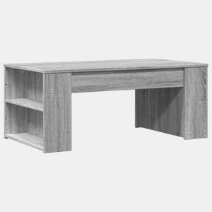 Mesa de Centro, Mesa baixa, 102x55x42 cm madeira processada sonoma cinzento