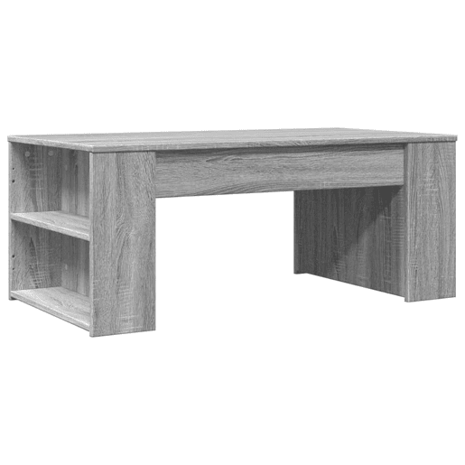 Mesa de Centro, Mesa baixa, 102x55x42 cm madeira processada sonoma cinzento