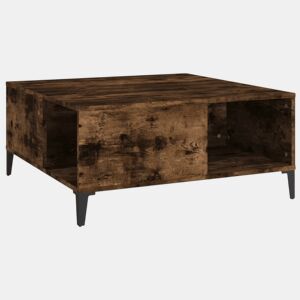 Mesa de Centro, Mesa baixa, 80x80x36,5 cm derivados madeira carvalho fumado