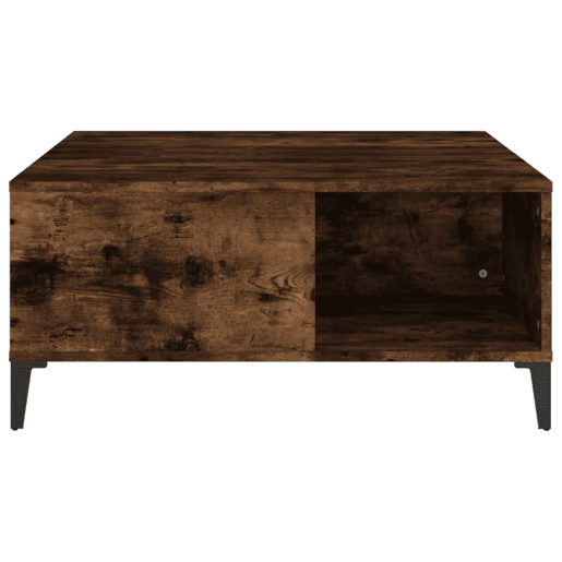Mesa de Centro, Mesa baixa, 80x80x36,5 cm derivados madeira carvalho fumado