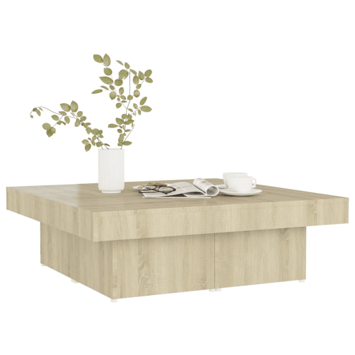 Mesa de Centro, Mesa baixa, 90x90x28 cm contraplacado carvalho sonoma