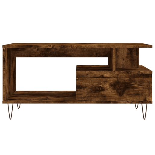 Mesa de Centro, Mesa baixa, 90x49x45 cm derivados madeira carvalho fumado