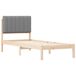 Estructura de cama simple para adultos 80x195 Estructura de cama simple para adultos 80x195 Blanco/ Gris Claro