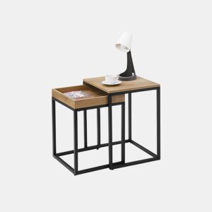 CONJUNTO DE MESA DE CAFÉ 2 peças, castanho melpreto