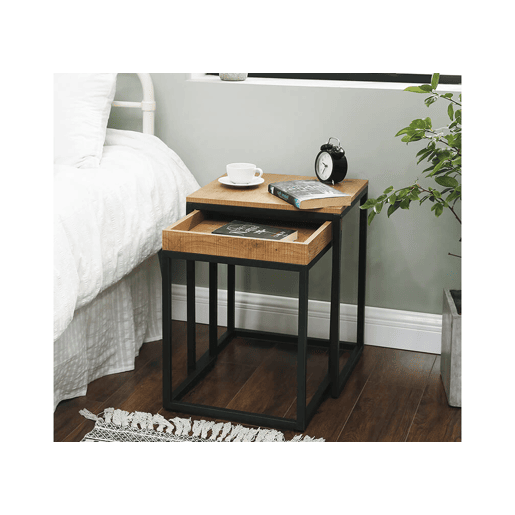 CONJUNTO DE MESA DE CAFÉ 2 peças, castanho melpreto