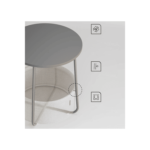 MESA LATERAL, cinzenta