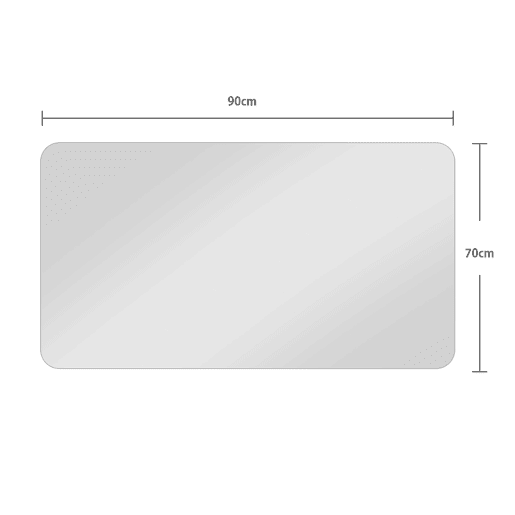 Espelho de casa de banho 70x90 cm - Montagem na parede, moderno, prateado