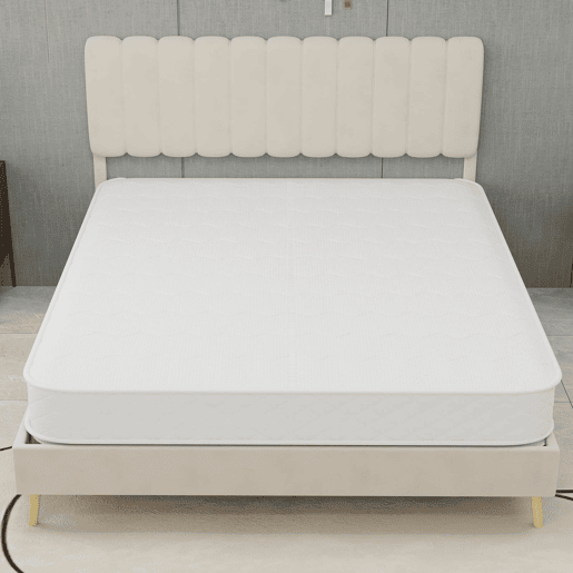 Colchão 140x200 cm - 3D respirável, molas ensacadas, suporte duplo, cuidado com as costas - Branco