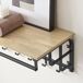 Estante de pared con percha 66x27 Estante de pared con percha 66x27 Roble