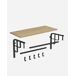 Estante de pared con percha 66x27 Estante de pared con percha 66x27 Roble