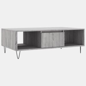 Mesa de Centro, Mesa baixa, 104x60x35 cm derivados madeira cinzento sonoma