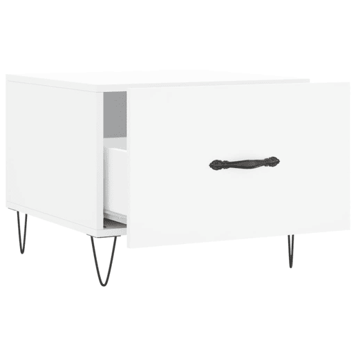 Mesa de Centro, Mesa baixa, 50x50x40 cm derivados de madeira branco