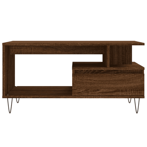 Mesa de Centro, Mesa baixa, 90x49x45 cm derivados de madeira carvalho castanho Mesa de Centro, Mesa baixa, 90x49x45 cm derivados de madeira carvalho castanho