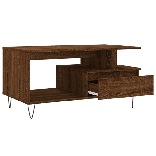 Mesa de Centro, Mesa baixa, 90x49x45 cm derivados de madeira carvalho castanho Mesa de Centro, Mesa baixa, 90x49x45 cm derivados de madeira carvalho castanho