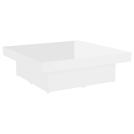 Mesa de Centro, Mesa baixa, 90x90x28cm derivados de madeira branco brilhante