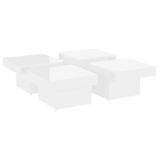 Mesa de Centro, Mesa baixa, 90x90x28cm derivados de madeira branco brilhante