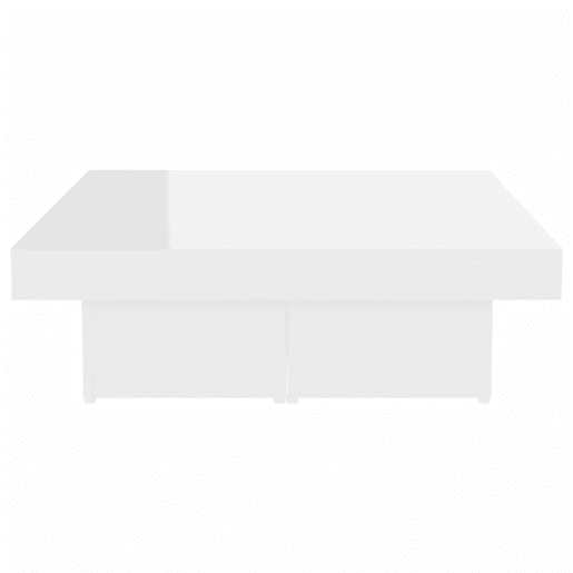 Mesa de Centro, Mesa baixa, 90x90x28cm derivados de madeira branco brilhante