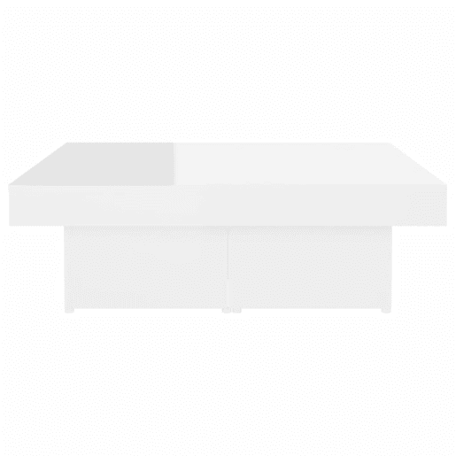 Mesa de Centro, Mesa baixa, 90x90x28cm derivados de madeira branco brilhante