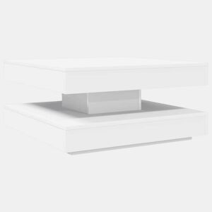 Mesa de Centro, Mesa baixa, rotativa a 360 graus 70x70x34,5 cm branco