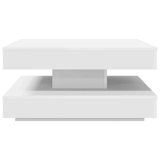 Mesa de Centro, Mesa baixa, rotativa a 360 graus 70x70x34,5 cm branco