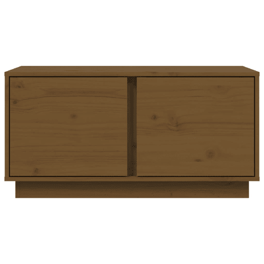 Mesa de Centro, Mesa baixa, 80x50x40 cm madeira de pinho maciça castanho-mel