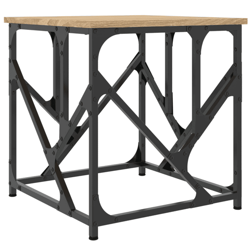Mesa de Centro, Mesa baixa, 45x45x47,5 cm derivados madeira carvalho sonoma
