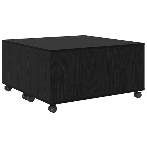Mesa de Centro, Mesa baixa, com gaveta Carvalho Preto 75 x 75 x 38 cm