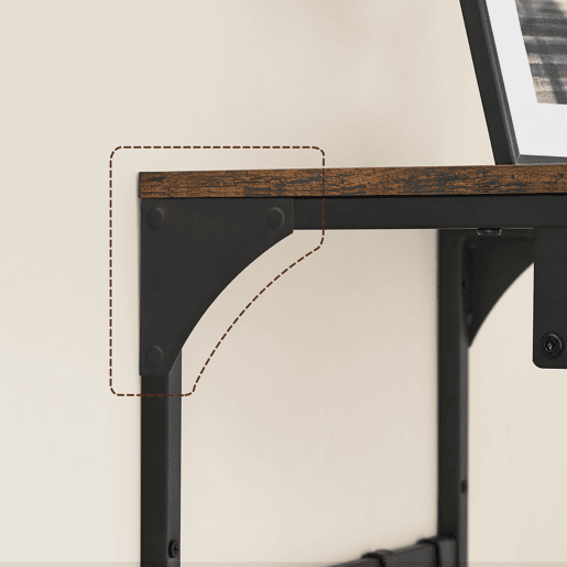 SUPORTE DE PAREDE com cabides de 40 cm, castanhopreto