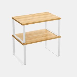 SUPORTE DE PRATELEIRAS PARA A MESA 2 peças, brancobambu