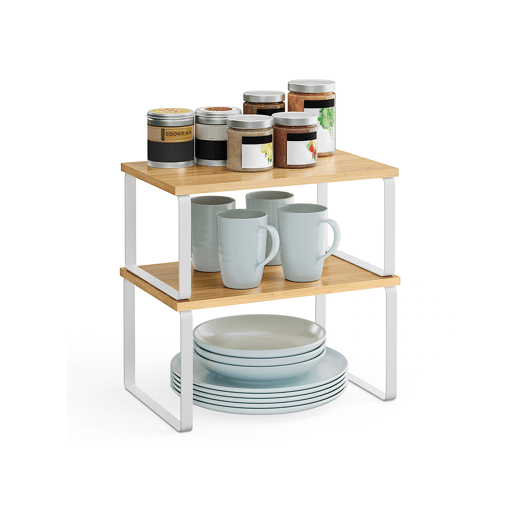 SUPORTE DE PRATELEIRAS PARA A MESA 2 peças, brancobambu
