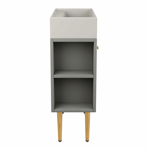 Móvel de casa de banho 55 cm - Armário baixo para lavatório pequeno - Cinza e branco Móvel de casa de banho 55 cm - Armário baixo para lavatório pequeno - Cinza e branco
