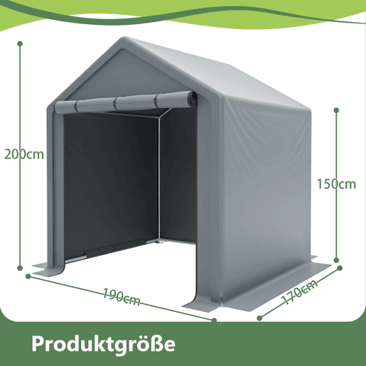 Casinha de ferramentas 190x170x200 cm - Garagem para bicicletas, armazém, resistente - Cinza escuro Casinha de ferramentas 190x170x200 cm - Garagem para bicicletas, armazém, resistente - Cinza escuro